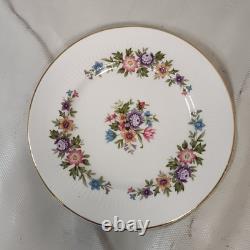 Paragon Tea Cup & Saucer Set Floral Pattern Gold Trim 20-Piece Ceramic Preloved