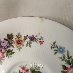Paragon Tea Cup & Saucer Set Floral Pattern Gold Trim 20-Piece Ceramic Preloved