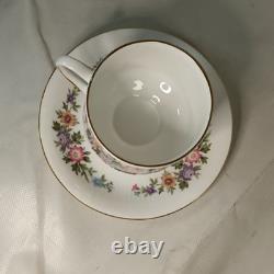 Paragon Tea Cup & Saucer Set Floral Pattern Gold Trim 20-Piece Ceramic Preloved