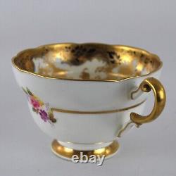 Paragon Trio Cup Saucer Plate Hand Painted Floral Gold Vintage 1930s