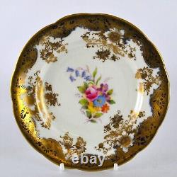 Paragon Trio Cup Saucer Plate Hand Painted Floral Gold Vintage 1930s