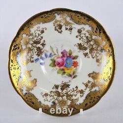 Paragon Trio Cup Saucer Plate Hand Painted Floral Gold Vintage 1930s