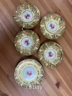 Paragon Vintage Rose Gold Gilt Tea Set Tea Cups Saucer Side Plates Collect NW11