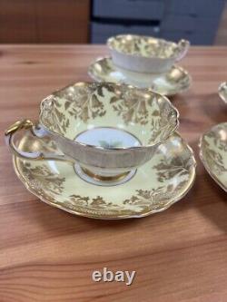 Paragon Vintage Rose Gold Gilt Tea Set Tea Cups Saucer Side Plates Collect NW11
