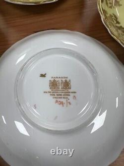 Paragon Vintage Rose Gold Gilt Tea Set Tea Cups Saucer Side Plates Collect NW11