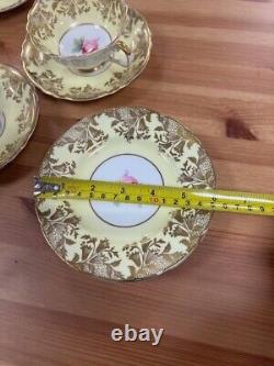 Paragon Vintage Rose Gold Gilt Tea Set Tea Cups Saucer Side Plates Collect NW11