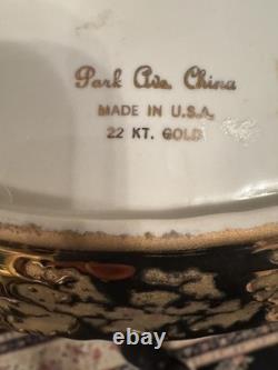 Park Ave 22KT Weeping Gold plated 9 piece coffee/tea Set. RARE. VINTAGE