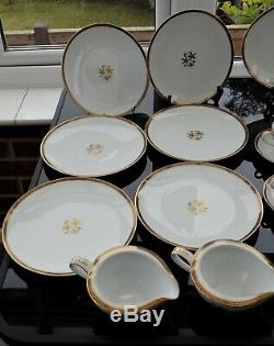 Part Noritake Gold Coast Dinner Service Teapot Platters Cups Saucers Plates Jugs