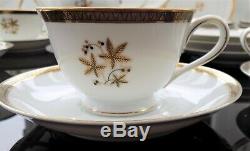 Part Noritake Gold Coast Dinner Service Teapot Platters Cups Saucers Plates Jugs