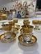 Pasabah&ccedil;e Turkish Gold Tea Cups & Saucers & Sugar Bowls