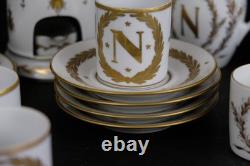 Perfect Antique Napoleon Teaset, cup&saucers, ewer 15pcs