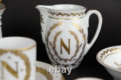 Perfect Antique Napoleon Teaset, cup&saucers, ewer 15pcs