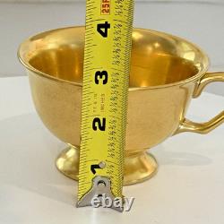 Pickard Pattern 689 Gold Encrusted Etched Gold Fine China Tea Cups & Saucers 12