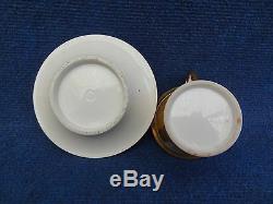 Porcelain Cup & Saucer Paris Porcelain Empire Period The Painter Rubbed Gilt