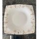 Porcelain Floral Cup & Saucer Set, White & Gold, Square Saucer, Round Cup