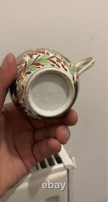 Porcelain Teacup Imari Style Floral Pattern Gold Trim 8.5cm