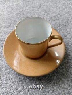 Porcelaine de Limoges France Mottled Multicolour Cup & Saucer Set of 5 Expresso