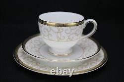 Pristine Vintage Set of 6 Trios Wedgwood Celestial Gold Tea Service, A++++++