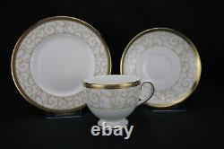 Pristine Vintage Set of 6 Trios Wedgwood Celestial Gold Tea Service, A++++++