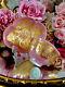 Quadrefoil Encrusted Raised Gold Pink Jeweled Lace Limoges Tea Cup Saucer Read
