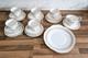 Queen Anne Bone China Gold Scroll Tea Set Tea Plates Cake Plate Milk Jug