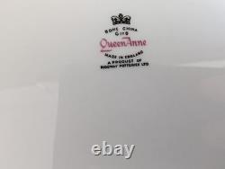 Queen Anne Bone China Gold Scroll Tea Set Tea Plates Cake Plate Milk Jug