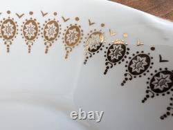 Queen Anne Bone China Gold Scroll Tea Set Tea Plates Cake Plate Milk Jug
