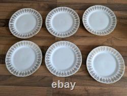 Queen Anne Bone China Gold Scroll Tea Set Tea Plates Cake Plate Milk Jug