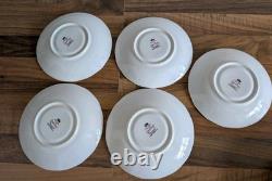 Queen Anne Bone China Gold Scroll Tea Set Tea Plates Cake Plate Milk Jug