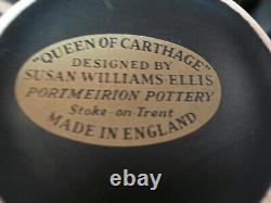 Queen of Carthage Portmeirion Black and Gold Coffee Cups & Saucers England