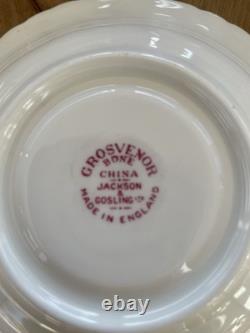 RARE 15 Jackson & Gosling Black & Gold Teacups & Saucers