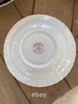 RARE 15 Jackson & Gosling Black & Gold Teacups & Saucers