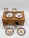 Rare 1886 Antique Royal Crown Derby Imari 2451 Tea Set 4 Cups & 4 Saucers