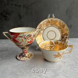RARE 19th Century Coalport Porcelain Regency Tea Cup And Saucer C 1810