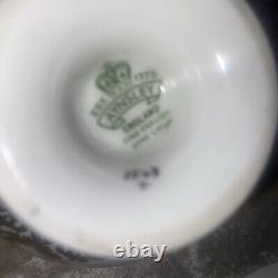 RARE AYNSLEY CABBAGE ROSE CUP AND SAUCER SIGNED J A BAILEY Burgundy Red Gold