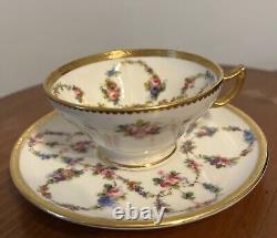 RARE Antique Minton Tiffany & Co NY China Espresso Cup & Saucer Made In England