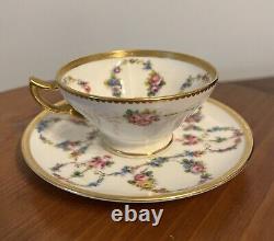 RARE Antique Minton Tiffany & Co NY China Espresso Cup & Saucer Made In England