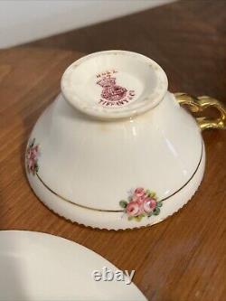 RARE Antique Minton Tiffany & Co NY China Espresso Cup & Saucer Made In England