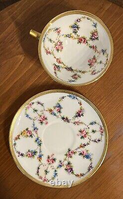 RARE Antique Minton Tiffany & Co NY China Espresso Cup & Saucer Made In England