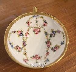 RARE Antique Minton Tiffany & Co NY China Espresso Cup & Saucer Made In England