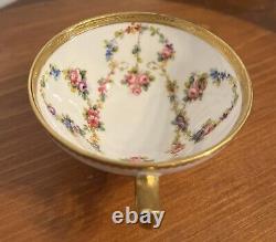 RARE Antique Minton Tiffany & Co NY China Espresso Cup & Saucer Made In England