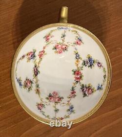 RARE Antique Minton Tiffany & Co NY China Espresso Cup & Saucer Made In England