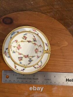 RARE Antique Minton Tiffany & Co NY China Espresso Cup & Saucer Made In England