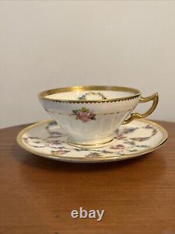 RARE Antique Minton Tiffany & Co NY China Espresso Cup & Saucer Made In England