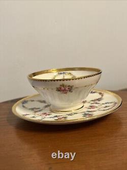 RARE Antique Minton Tiffany & Co NY China Espresso Cup & Saucer Made In England