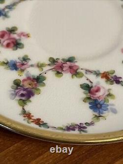 RARE Antique Minton Tiffany & Co NY China Espresso Cup & Saucer Made In England