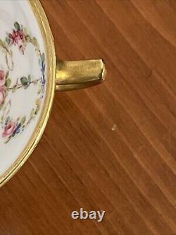 RARE Antique Minton Tiffany & Co NY China Espresso Cup & Saucer Made In England