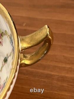 RARE Antique Minton Tiffany & Co NY China Espresso Cup & Saucer Made In England