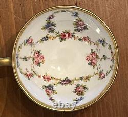 RARE Antique Minton Tiffany & Co NY China Espresso Cup & Saucer Made In England