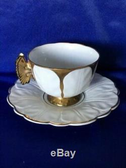 RARE Aynsley Butterfly Gold Cup & Saucer